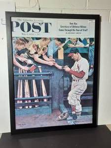 lot 135 image: Signed Saturday Evening Post Cover Stan Musial