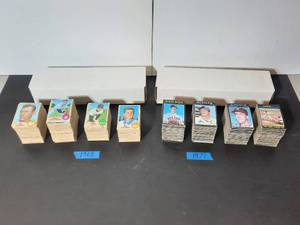 lot 297 image: 2 boxes of Baseball trading cards 1968 and 1971.