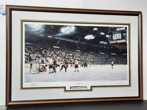lot 238 image: Signed Limited Edition 701750 Terrence Fogarty Oil on canvas Met Center Memories 1967-1994. In memory of Bill Goldsworthy