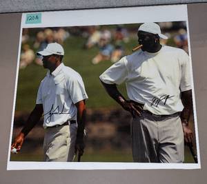 lot 120A image: Signed Photo Tiger Woods and Michael Jordan
