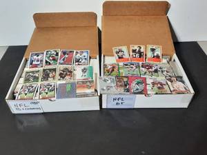 lot 327 image: (2) boxes of multi-sports player cards, 1990 NFL