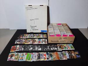 lot 113A image: (1) Box of Football & MLB Stars 1971-1980s and other years mixed in