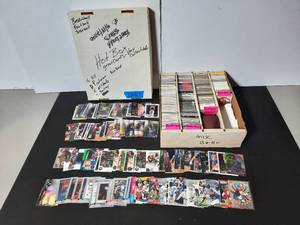 lot 114A image: Hot Box of Very Collectible Trading Cards. Basketball, Baseball, Football. G. Hill D. Rodman Pete Rose K. McHale C. Barkley