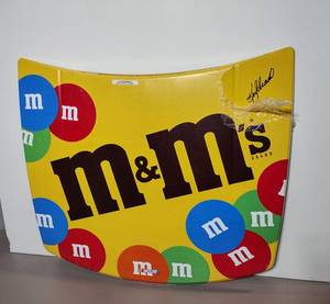 lot 151A image: Signed M&Ms Sponsor of NASCAR Champion Ken Schrader HiRev HOOD Replica. New in original wrap. Large
