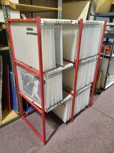lot 320 image: Large Format hanging rack with clamps