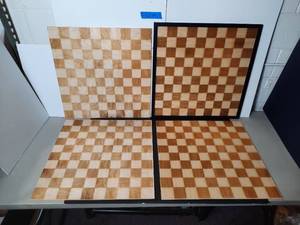 lot 334 image: Wooden Game Boards. (3) measure approx 24 x 24 and (1) measures approx 25 x 25