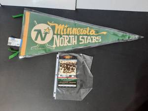 lot 347 image: 1970 Minnesota Northstar Pennant and October 2000 Inaugural Season Ticket