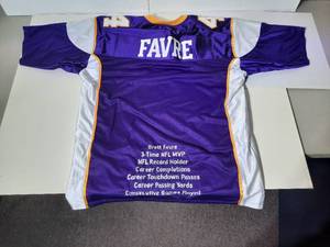 lot 360 image: #4 Brett Favre Purple Jersey, size XL