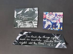 lot 367 image: 3 Signatures Jeff Kramer, Archi Manning, Vince Lombardi