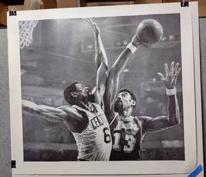 lot 314 image: Signed by artist, Stephen Holland Black & White artwork on canvas Bill Russell