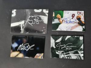 lot 153G image: (4) Sports Great Signatures Larry Bird, Magic Johnson Jerry Kramer, Mia Hamm