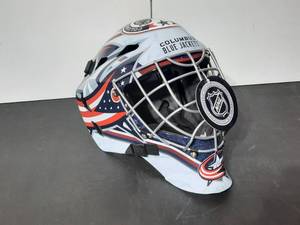 lot 356 image: Certified NHL Columbus Blue Jackets Face Guard Helmet