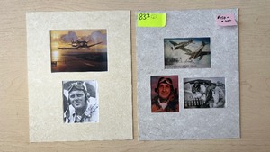lot 83B image: (2) WWII Related Airplane Photos Signed