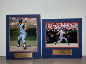 lot 359 image: (2) Atlanta Brave greats photos Phil Niekro and Dale Murphy, professionally matted