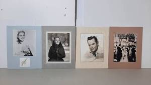 lot 389 image: (4) Signed Photographs Shirley Jones, Donna Reed, Glenn Ford, and a 4th.