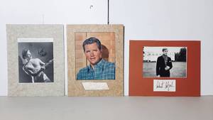 lot 402 image: (3) Signed Photographs Kirk Douglas, Harold Duff, Robert Redford
