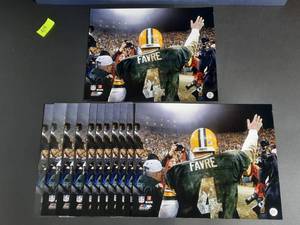 lot 414 image: (12) NFL Official pictures of Brett Favre Green Bay.