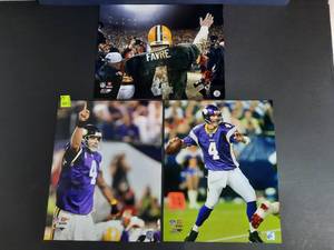 lot 83D image: (3) NFL Official Photos of Brett Favre.
