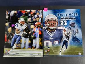 lot 74B image: (2) NFL Official photos of Randy Moss #81 NFL