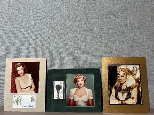 lot 486 image: Signed Celebrity Photos. 1996 Snowdrop First Day of issue and photo of Lauren Bacall, Jane Powell, Claudette Colbert