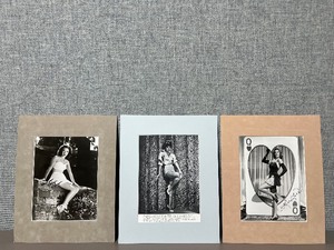 lot 489 image: (3) Signed Celebrity Photos Kathryn Grayson, Joan Collins, and a third one we cannot read.