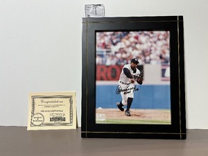 lot 491 image: Signed Authenticated Photo of Orlando Hernandez New York Yankee. Measures approx 11 x 13