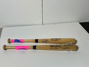 lot 77A image: (2) Signed Rawlings Adirondack Bats. MLB Detroit Tigers Jim Northrup and Bill Freeman. Eric Hipple NFL #17 Detroit Lions