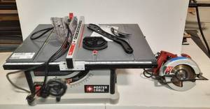 lot 506 image: Porter Cable 10 Left-tilt Saw.  7 14 Skilsaw.