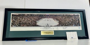 lot 201A image: Authenticated Panoramic View of the Inaugural Game Returns to The State of Hockey October 11, 2000