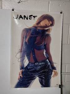 lot 213A image: Signed Janet Jackson Poster. 20 x 30 H