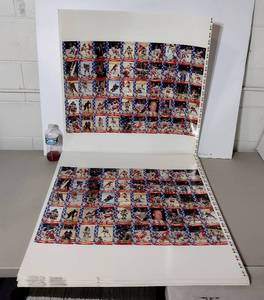 lot 127A image: (34) sheets of uncut US Olympic Dream Team Miracle on Ice cards