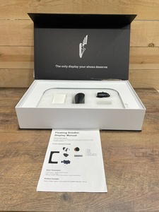 lot 3 image: X-FLOAT Levitating Shoe Display Floating Sneaker Stand (Black) - Customer Return - RETAIL PRICE $229