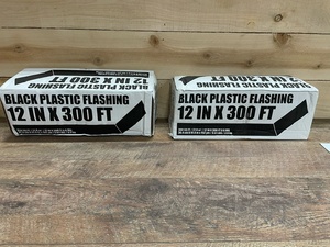 lot 38 image: Husky 1 ft. x 300 ft. Black Flashing Plastic Sheeting - BRAND NEW - RETAIL PRICE $20.67
