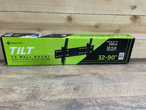 lot 41 image: Members Mark Tilting TV Wall Mount with Leveling Design for 32-90 inch TVs - BRAND NEW - RETAIL PRICE $40