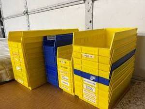 lot 70 image: Lot of Various Long Storage Supply Item Organizer Tray Boxes