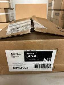 lot 5 image: 1 Case NEW NovaPlus V11443-012B 6x9 Single-Use Instant Hot Pack - Large