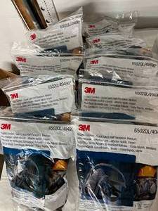 lot 25 image: Lot Of 10 NEW In Packages 3M 6502QL49490 Rugged Comfort Quick Latch Half Facepiece Reusable Respirators - Medium