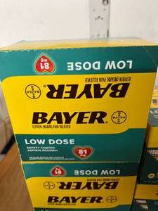 lot 39 image: Lot of 4 Boxes NEW&nbspBayer Aspirin (NSAID) 81mg Low Dose Safety Coated Pain Reliever - Expiration 112024