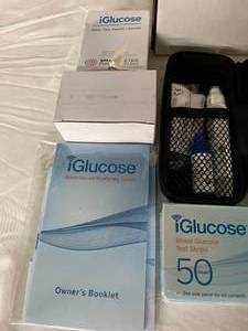 lot 50 image: NEW&nbspSmart Meter iGlucose Diabetes Management Technology Blood Glucose Monitoring System with 2 Test Strips (50 ea)