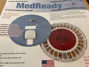 lot 55 image: NEW&nbspMedReady Automated Medication Dispenser - Automatic Pill Distribution with Alarm Timer - Box Has Shelf Wear