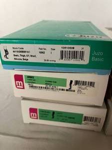 lot 58 image: Lot of Various NEW&nbspMediven Medical Compression Stockings, Juzo Basic Stockings, and Jobst Support Maternity Pantyhose