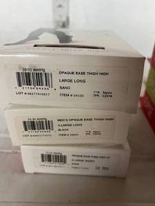 lot 61 image: Lot of Various NEW&nbspEASE Opaque Stockings and Socks for Men and Women (Knee and Thigh High&nbspStockings, Trouser Socks, etc.)