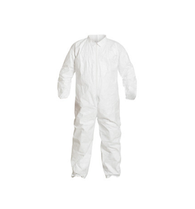 lot 13-A image: 1 Case NEW DuPont IC181SWH3X002500 Tyvek IsoClean Cleanroom Coveralls - Size 3X