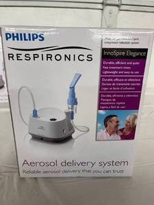 lot 47-A image: 1 NEW In Box Philips Respironics InnoSpire Elegance Aerosol Delivery System Compressor Nebulizer