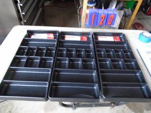 Qty of 3 tool box drawer dividers. As shown.