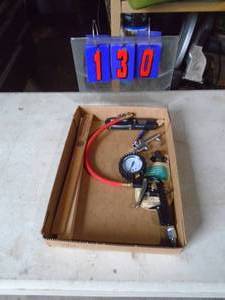 Flat of air tools. As shown.