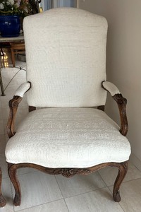 Pair of Antique Elegant French Louis XV Upholstered Chairs