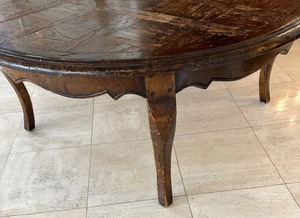 Vintage Circular Distressed Coffee Table