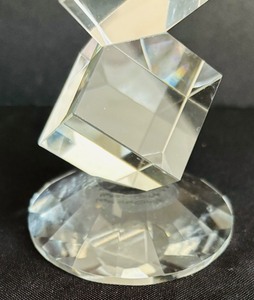 Pair of Crystal Ladder Candle Holders