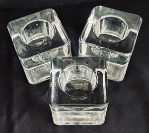 Live Well, Laugh Often and Love Much Crystal Candle Holders by Orrefors